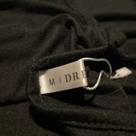 Sexy longer black shirt ties strings along sides - Picture 4 of 4